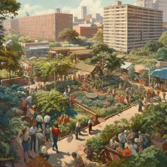 Community garden in a busy urban area - Image 1