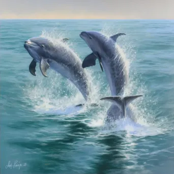 Vaquita porpoises leaping in Gulf of California waters - Image 2