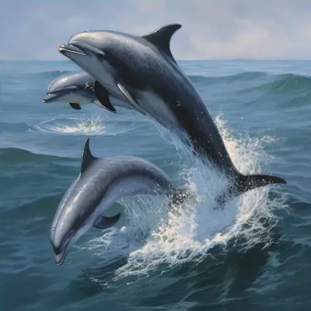 Vaquita porpoises leaping in Gulf of California waters - Image 4