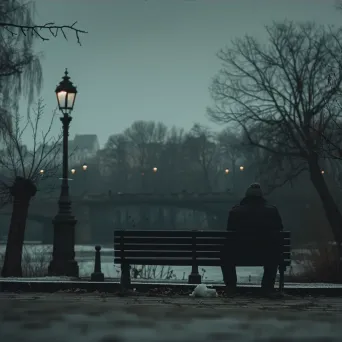 Person alone on bench looking distressed for mental health awareness - Image 4