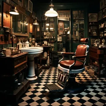 Old-Fashioned Barber Shop