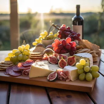 Charcuterie board with cheeses and meats - Image 3