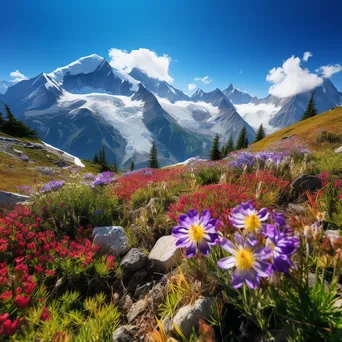 Colorful wildflowers blooming in the mountains - Image 4