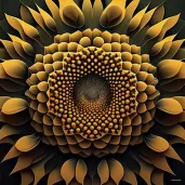 Sunflower head with geometric seed pattern - Image 4