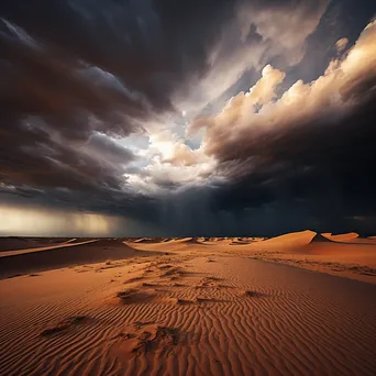 Storm Over Desert Dunes