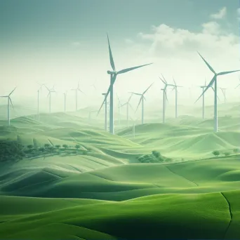 Image of a wind farm in a green field symbolizing renewable energy - Image 1