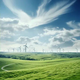 Image of a wind farm in a green field symbolizing renewable energy - Image 2