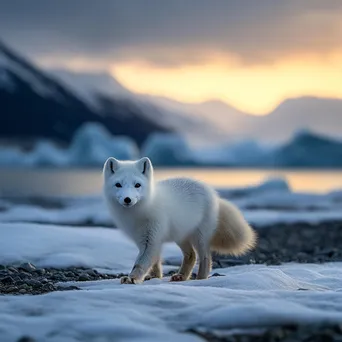 Polar Fox in Twilight