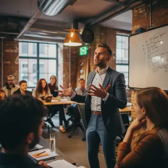 Leader Engaging Young Entrepreneurs in Workshop