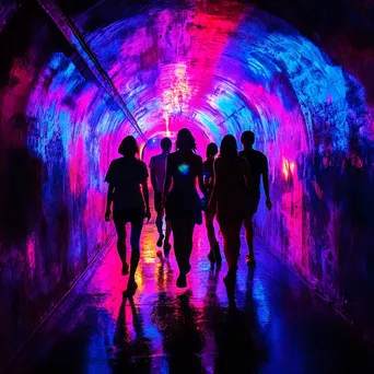 Neon Underground Club Scene