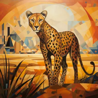 Cubist Cheetah Chase