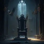 Throne room with bone thrones in a gothic setting - Image 2