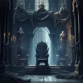 Throne room with bone thrones in a gothic setting - Image 3