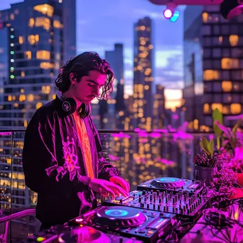 DJ at Rooftop Party