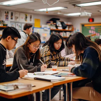 Students Collaborating on Group Project