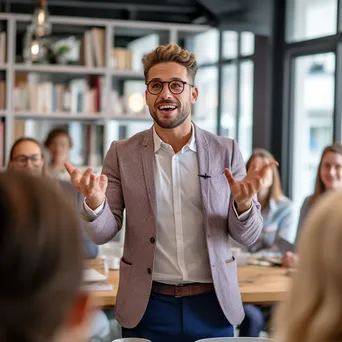 Businessman presenting in a coworking space - Image 3