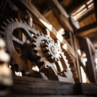 Close-up of windmill gears and mechanisms - Image 4