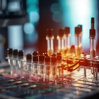 Close-up of test tubes and pipettes in laboratory - Image 3