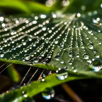 Dew on Spider Web