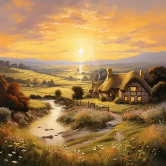 English countryside sunset - Image 3