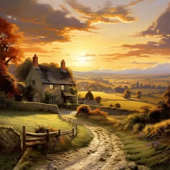 English countryside sunset - Image 4