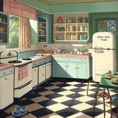 Retro Kitchen Charm