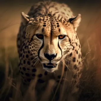 Cheetah preparing to hunt - Image 1