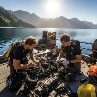 Diving Preparation on the Boat