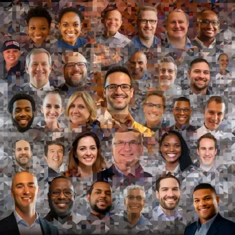 Mosaic collage of employee portraits - Image 2