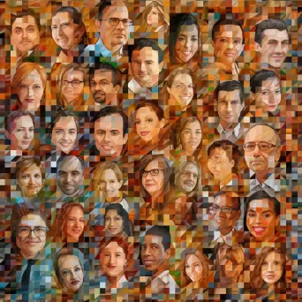 Mosaic collage of employee portraits - Image 3