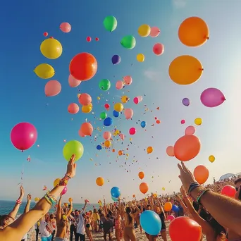 Beach Birthday Party Balloon Release