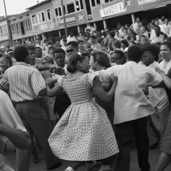 Diverse group dancing at street festival celebrating culture - Image 4