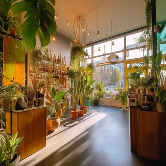 Interior of an eco-friendly shop with sustainable products and plant accents - Image 3