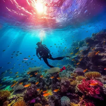 scuba diver coral reef - Image 3