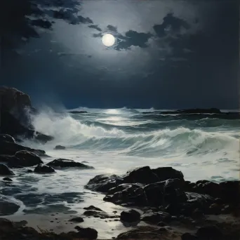 Moonlit Seascape