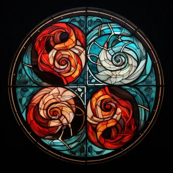 Stained Glass Yin and Yang