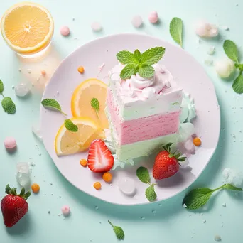 Blurred pastel-colored food styling arrangement - Image 4