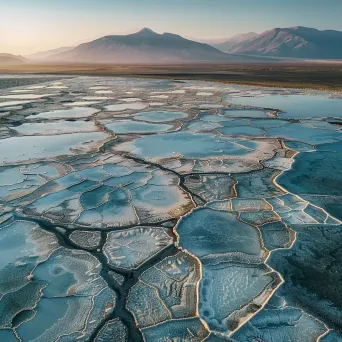 Aerial view of Atacama Desert salt flats - Image 4