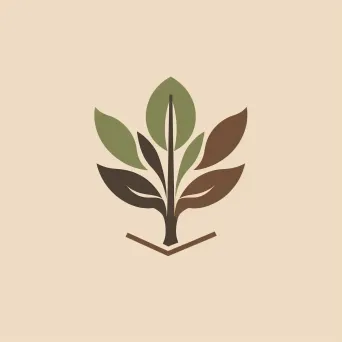 Nature-inspired logo for a green investment fund with a plant icon in green and brown - Image 1