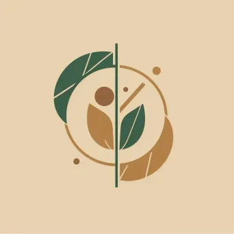 Nature-inspired logo for a green investment fund with a plant icon in green and brown - Image 2