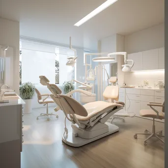 Patient receiving dental treatment in a bright, organized clinic room. - Image 3