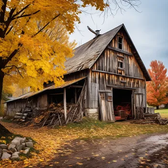 Autumn Barn Scene