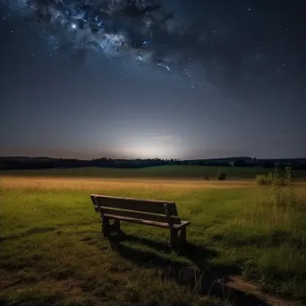 Starry Night Meadow Bench