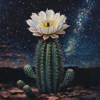 Starry Night Cactus Bloom