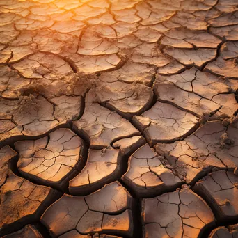 Close-up of dry, cracked earth with subtle beige hues. - Image 4