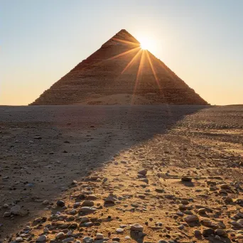 Egyptian Pyramid at Sunset