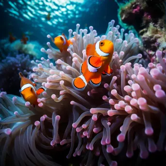 Colorful clownfish in tropical sea anemones - Image 3