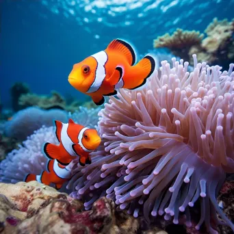 Colorful clownfish in tropical sea anemones - Image 4