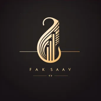 Art deco-inspired jazz club logo with a stylized saxophone icon in black and gold - Image 4