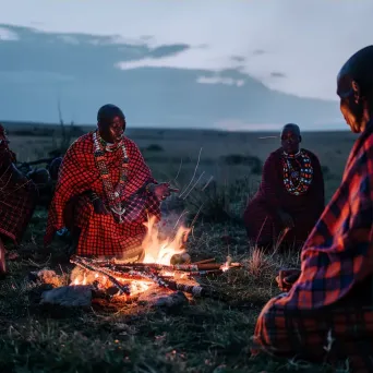 Maasai tribe gathering with traditional dances and beadwork - Image 3